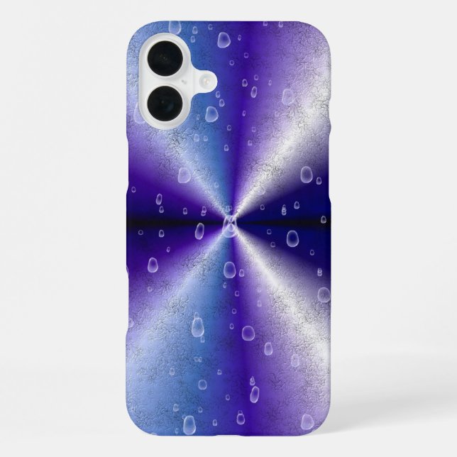 Raindrops on Purple Rainbow iPhone Case (Back)