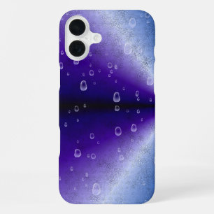 Raindrops on Purple Rainbow iPhone 16 Plus Case