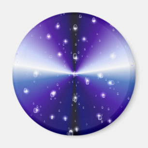 Raindrops on purple rainbow magnet