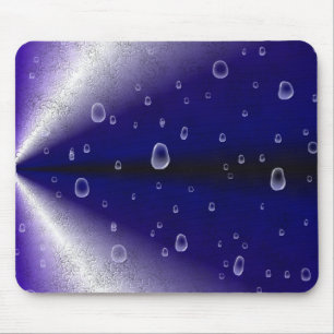 Raindrops on Purple Rainbow Mouse Mat