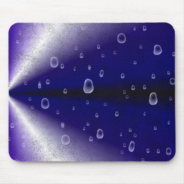Raindrops on Purple Rainbow Mouse Mat (Front)