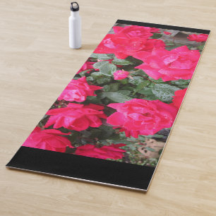 RAINDROPS ON RED ROSES   YOGA MAT