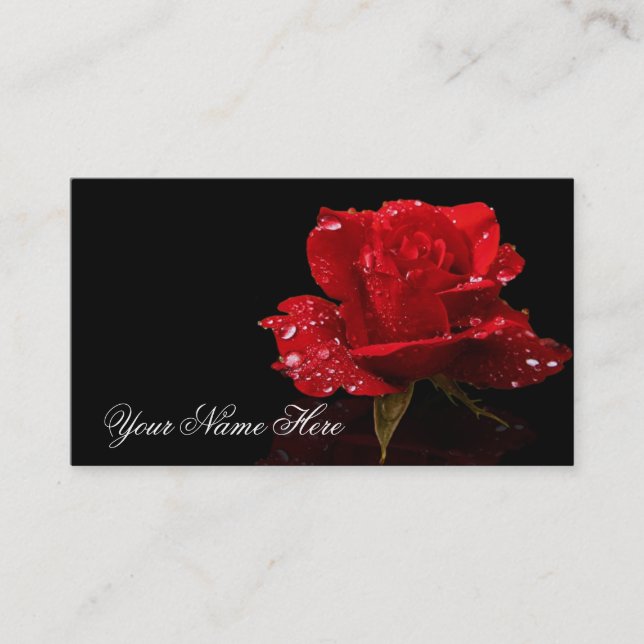 RAINDROPS ON ROSE #2 BUSINESS CARD (Front)
