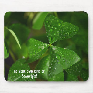 raindrops on shamrock mouse mat