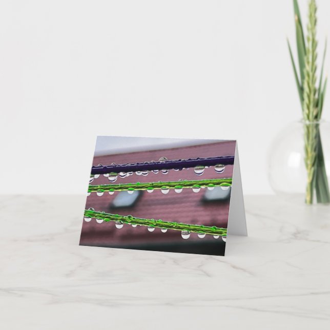 Raindrops on strings thank you card (Front)