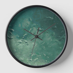 raindrops on the window clock