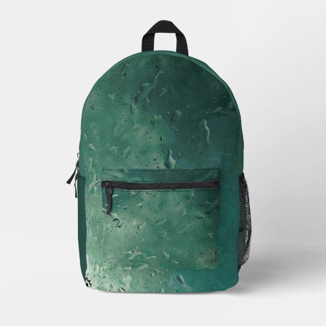 raindrops on the window  printed backpack (Front)
