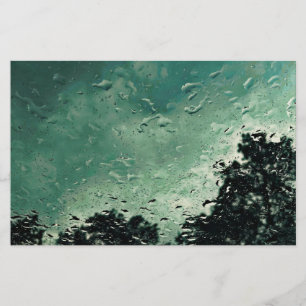raindrops on the window stationery