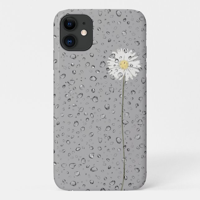 raindrops on white daisy Case-Mate iPhone case (Back)