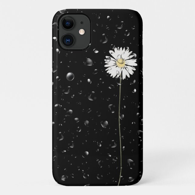 raindrops on white daisy Case-Mate iPhone case (Back)
