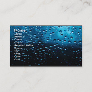 Raindrops on Window Business Card
