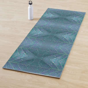 Raindrops Pattern in Blue Yoga Mat