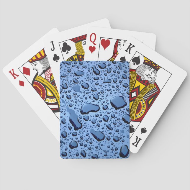 Raindrops Pattern Playing Cards (Back)