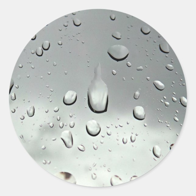Raindrops Photography Classic Round Sticker (Front)