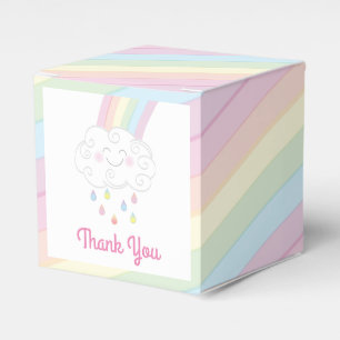 Raindrops Rainbow Baby Shower Favour Box