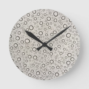 Raindrops Round Clock