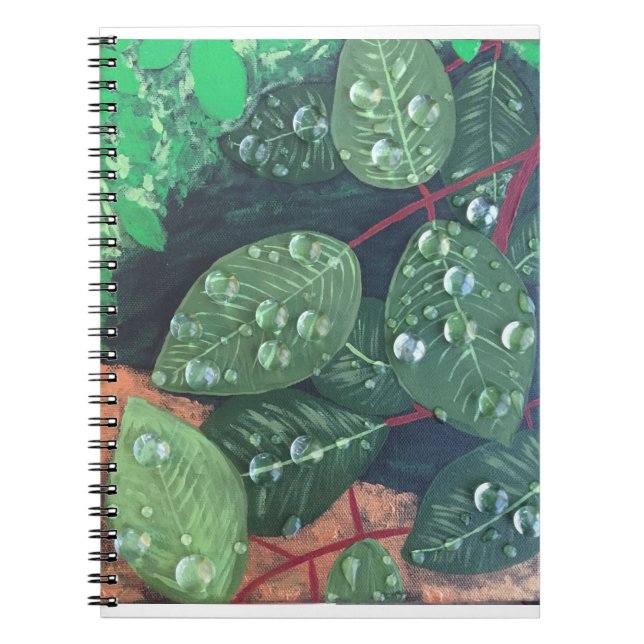 "Raindrops" Spiral Notebook (Front)