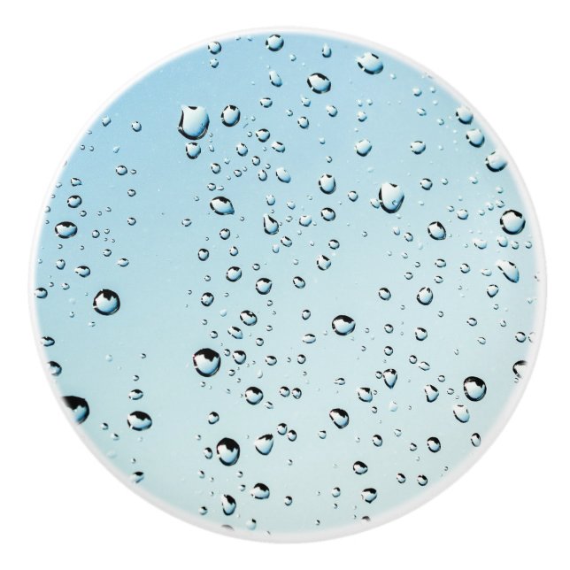 Raindrops Texture Ceramic Knob (Front)