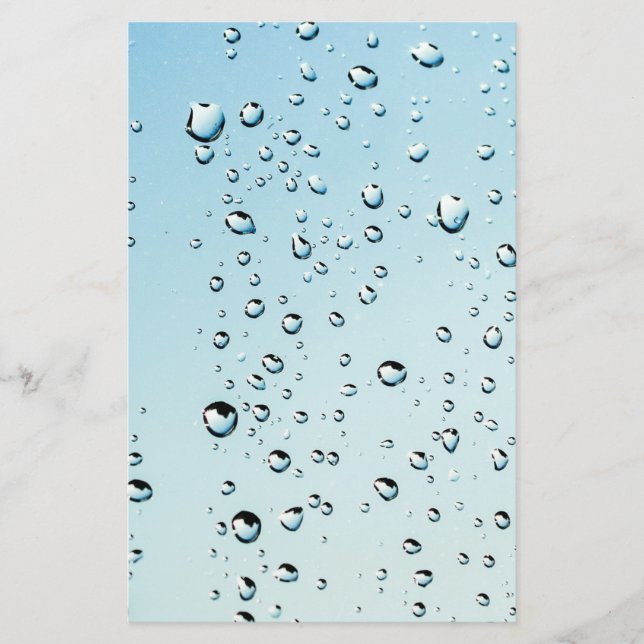 Raindrops Texture Stationery (Front)