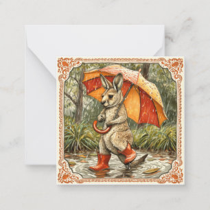 Raindrops & Warm Wishes: Kangaroo Card