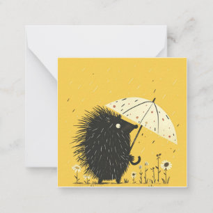Raindrops & Whispers: Porcupines Quiet Joy Card