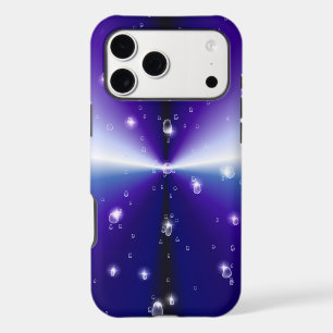 Raindrops with Stars on Purple Blue Black Rainbow