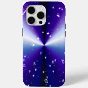 Raindrops with Stars on Purple Blue Black Rainbow iPhone 15 Pro Max Case