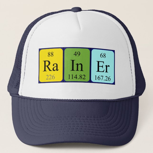 Rainer periodic table name hat (Front)