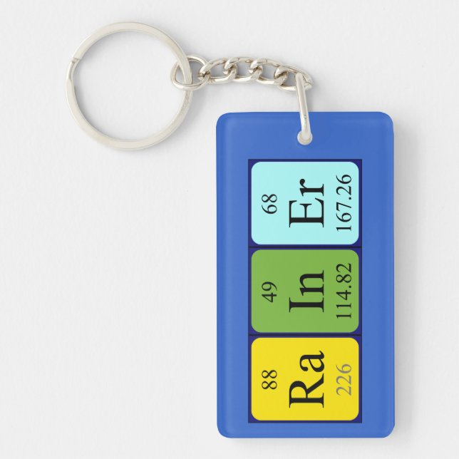 Rainer periodic table name keyring (Front)