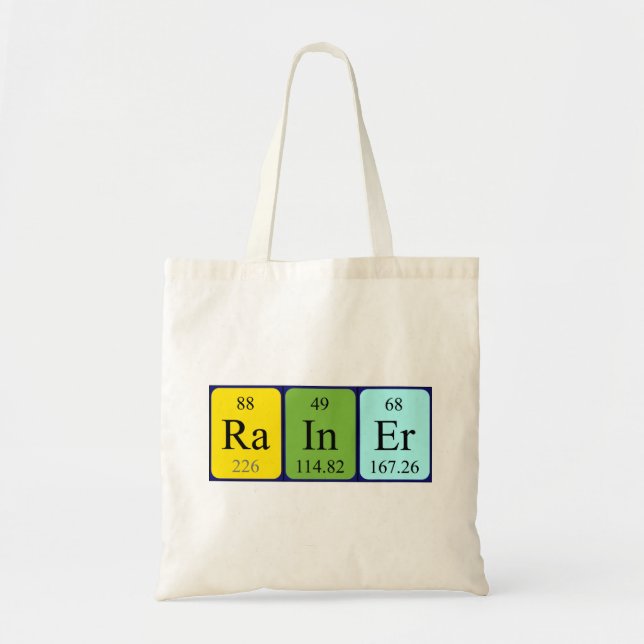 Rainer periodic table name tote bag (Front)