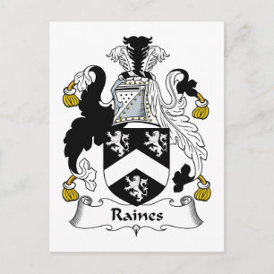 Raines Family Crest Postcard