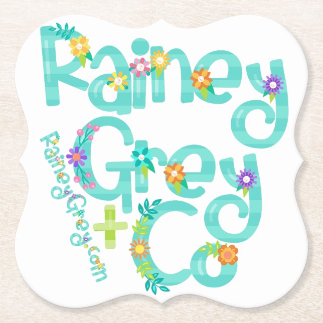RAINEY GREY + CO [logo 6] Paper Coaster (Front)