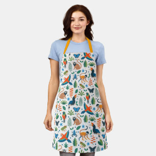Rainforest Animal Pattern Apron