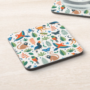 Rainforest Animal Pattern Coaster