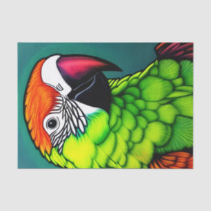 Rainforest Beauty:  Exotic Wild Parrot Tissue Paper
