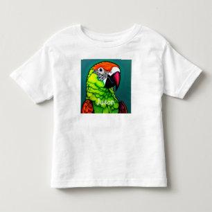 Rainforest Beauty: Exotic Wild Parrot Toddler T-Shirt