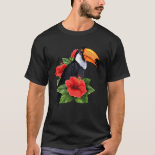 Rainforest Bird Tropical Animal Exotic Toucan Flo T-Shirt