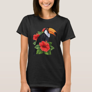 Rainforest Bird Tropical Animal  Exotic Toucan Flo T-Shirt