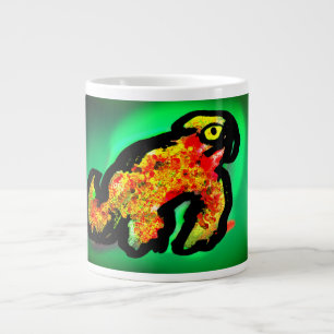 Rainforest chameleon art large coffee mug