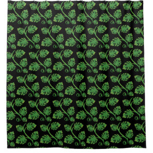 Rainforest Dreams Tropical Philodendron Vine Shower Curtain