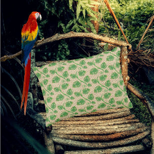 Rainforest Dreams Tropical Philodendron Vines Decorative Cushion