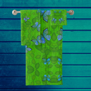 Rainforest Dreams Tropical Vines Butterflies Bath Towel Set