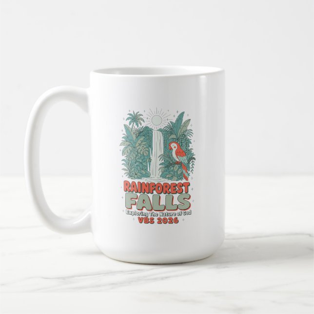 Rainforest Falls VBS 2026 Exploring The Nature of  Coffee Mug (Left)