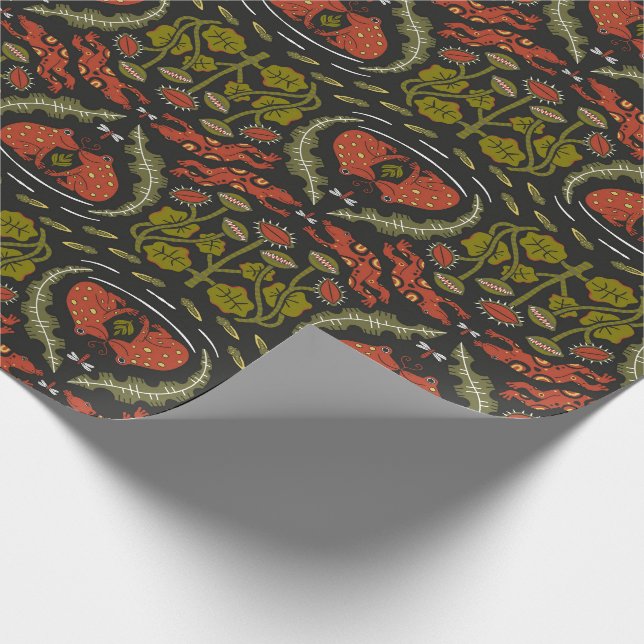 Rainforest Frogs Wrapping Paper (Corner)