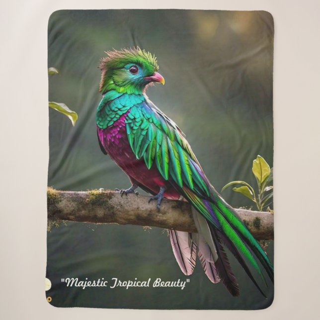 "Rainforest Gem" Sherpa Blanket (Front)