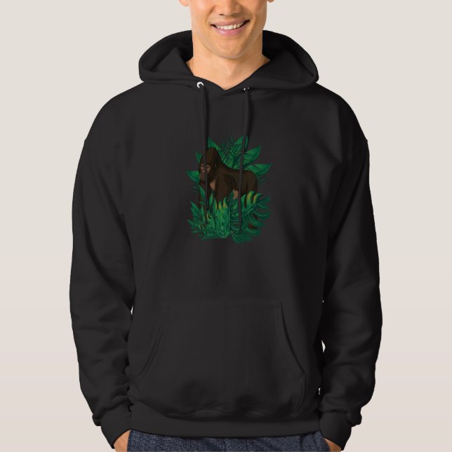 Rainforest Gorilla  Ape Monkey Animal  Gorilla Hoodie (Front)