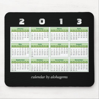 Rainforest Green 2013 Calendar Mousepad
