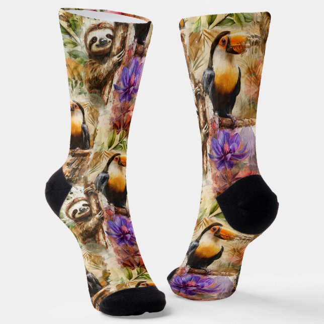 Rainforest Life Socks (Angled)
