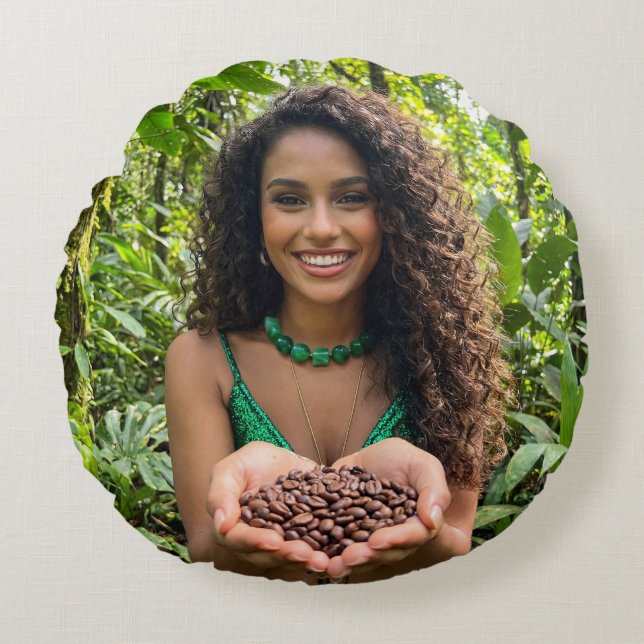RAINFOREST LOVE  ROUND CUSHION (Front)