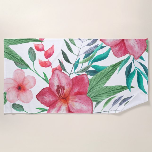 Rainforest Painting Beach Towel (Front)